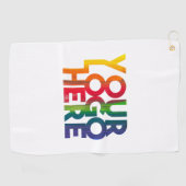 Serviette De Golf Logo d'entreprise simple blanc (Horizontal)