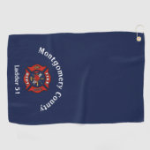 Serviette De Golf Logo du service d'incendie personnalisé (Horizontal)