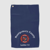 Serviette De Golf Logo du service d'incendie personnalisé (Devant)