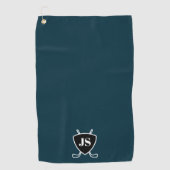 Serviette De Golf Logo du thème de golf moderne sur mesure Monogramm (Devant)