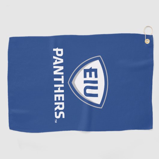 Serviette De Golf Logo Eastern Illinois Panthers Shield & Wordmark (Horizontal)
