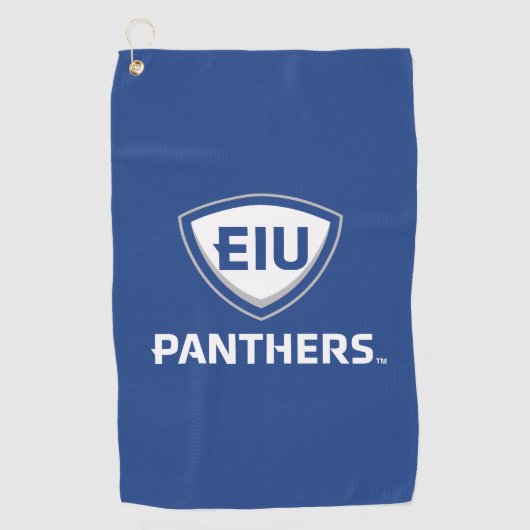 Serviette De Golf Logo Eastern Illinois Panthers Shield & Wordmark (Devant)
