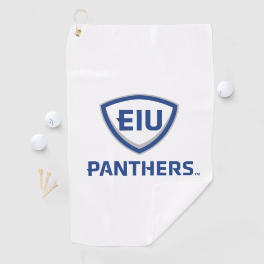 Serviette De Golf Logo Eastern Illinois Panthers Shield & Wordmark (En situation)