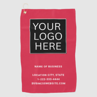 Serviette De Golf Logo et texte d'entreprise personnalisés