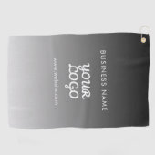 Serviette De Golf Logo et texte promotionnels modernes | Couleur mod (Horizontal)