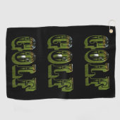 Serviette De Golf logo Green Dimensional Golf Picture, (Horizontal)