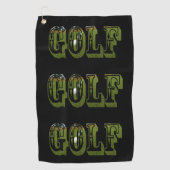 Serviette De Golf logo Green Dimensional Golf Picture, (Devant)