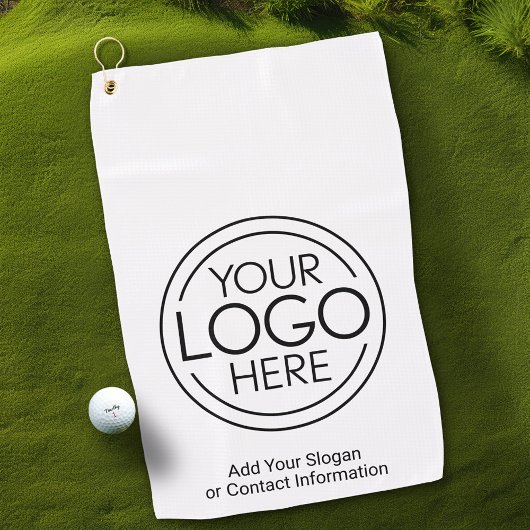 Serviette De Golf Logo Office Business de base avec informations de