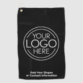Serviette De Golf Logo Office Business de base avec informations de  (Devant)