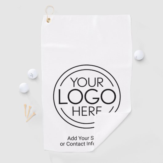 Serviette De Golf Logo Office Business de base avec informations de (En situation)