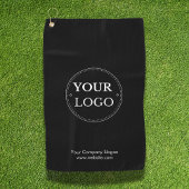 Serviette De Golf Logo personnalisé noir moderne de marque d'entrepr