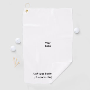 Serviette De Golf Logo personnalisé simple et élégant ici entreprise