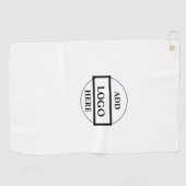 Serviette De Golf Logo personnalisé simple et élégant ici entreprise (Horizontal)