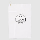 Serviette De Golf Logo personnalisé simple et élégant ici entreprise (Devant)