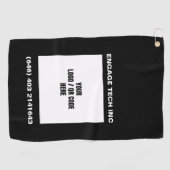 Serviette De Golf Logo photo personnalisée Marque Code QR (Horizontal)