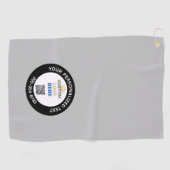 Serviette De Golf Logo professionnel personnalisé QR Code personnali (Horizontal)