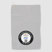 Serviette De Golf Logo professionnel personnalisé QR Code personnali (Devant)