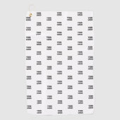 Serviette De Golf Logo simple à répéter | Blanc (Devant)
