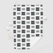 Serviette De Golf Logo simple à répétition 2 | Blanc (En situation)