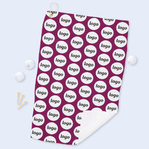 Serviette De Golf Logo simple Motif Affaires Magenta promotionnel