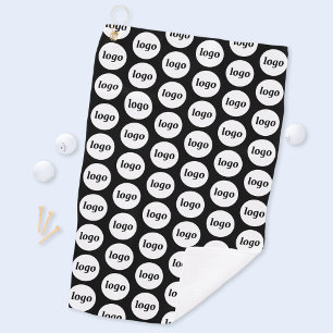 Serviette De Golf Logo simple Motif Business promotionnel Noir