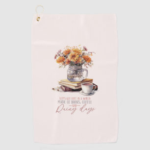 Serviette De Golf Lost - Livres, café et pluie Rustic