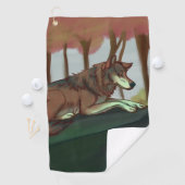 Serviette De Golf Loup européen (En situation)