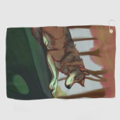 Serviette De Golf Loup européen (Horizontal)