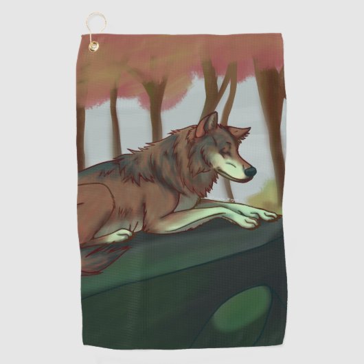 Serviette De Golf Loup européen (Devant)