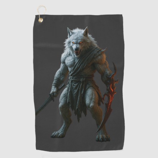 Serviette De Golf Loup-garou arctique (Devant)