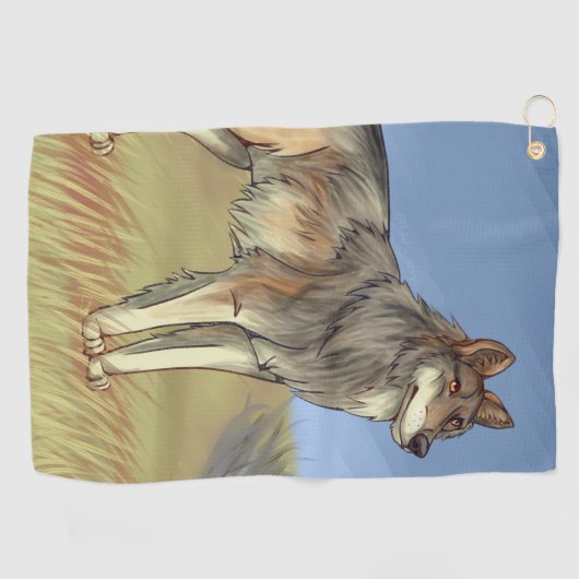 Serviette De Golf Loup mexicain (Horizontal)
