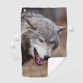 Serviette De Golf Loups gris (En situation)