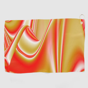 Serviette De Golf Love and Gold Abstrait 3D Rainbowart