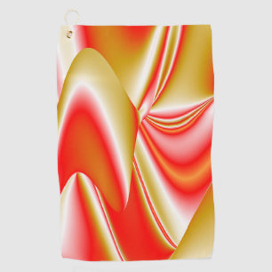 Serviette De Golf Love and Gold Abstrait 3D Rainbowart