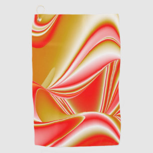 Serviette De Golf Love and Gold Abstrait 3D Rainbowart