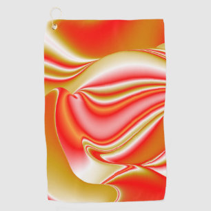 Serviette De Golf Love and Gold Abstrait 3D Rainbowart