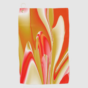 Serviette De Golf Love and Gold Abstrait 3D Rainbowart