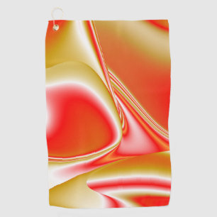 Serviette De Golf Love and Gold Abstrait 3D Rainbowart