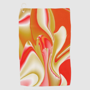 Serviette De Golf Love and Gold Abstrait 3D Rainbowart