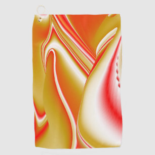 Serviette De Golf Love and Gold Abstrait 3D Rainbowart