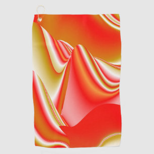 Serviette De Golf Love and Gold Abstrait 3D Rainbowart