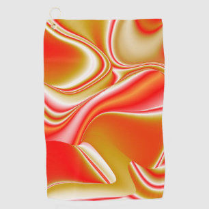 Serviette De Golf Love and Gold Abstrait 3D Rainbowart