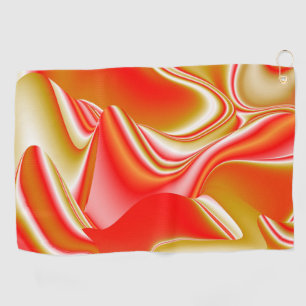 Serviette De Golf Love and Gold Abstrait 3D Rainbowart