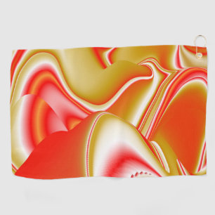 Serviette De Golf Love and Gold Abstrait 3D Rainbowart