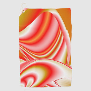 Serviette De Golf Love and Gold Abstrait 3D Rainbowart