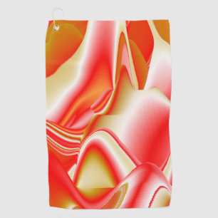 Serviette De Golf Love and Gold Abstrait 3D Rainbowart