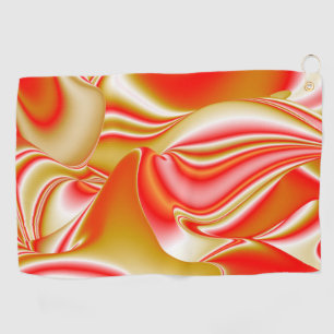 Serviette De Golf Love and Gold Abstrait 3D Rainbowart