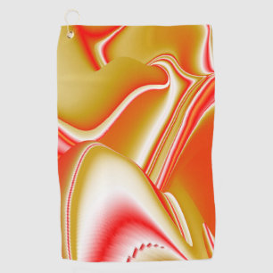 Serviette De Golf Love and Gold Abstrait 3D Rainbowart