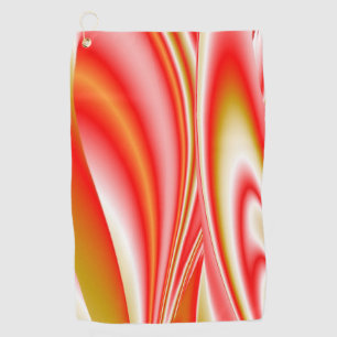 Serviette De Golf Love and Gold Abstrait 3D Rainbowart
