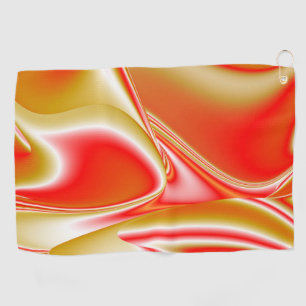 Serviette De Golf Love and Gold Abstrait 3D Rainbowart